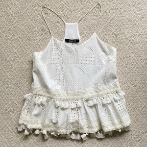 Sugarlips White Tassle Cami